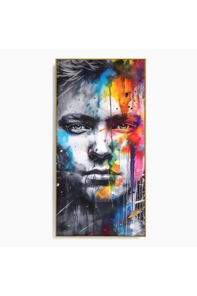 Luxcanva Tablou Canvas Beautiful Boy 70x140 cm cu Rama Auriu Barbat Model Fru...