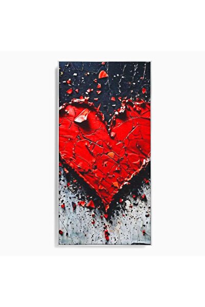 Luxcanva Tablou Canvas Dragoste in Ruine 60x120 cm cu Rama Argintiu Iubire Fr...