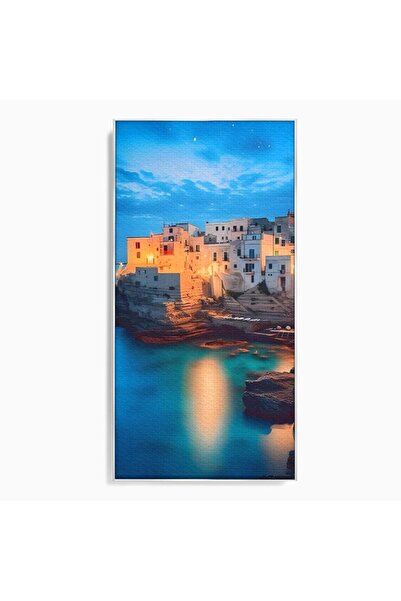 Luxcanva Tablou Canvas Vis La Malul Marii 70x140 cm cu Rama Argintiu Room Cla...