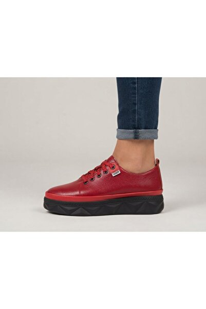 MARCO ROCCO Genuine Leather Lace-Up Platform Sole Casual Women's Shoes