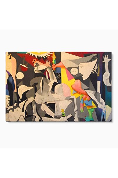 Luxcanva Tablou Canvas Guernica 150x100 cm pe Sasiu Lemn Room Pablo Picasso S...