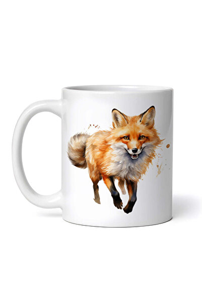 INOVATIX Personalized white mug, Running fox, INOVATIX®. 330ml
