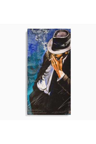 Luxcanva Tablou Canvas Barbatul din Umbra 50x100 cm pe Sasiu Lemn Elegant Mas...