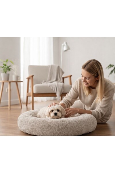 Peluş Yumuşak Kedi Yatağı - Köpek Yatağı