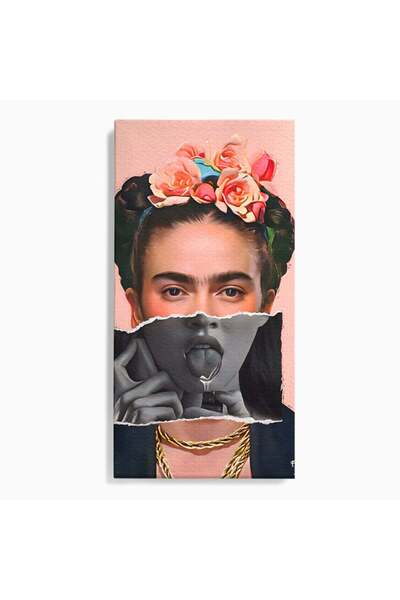 Luxcanva Tablou Canvas Frida Kahlo 60x120 cm pe Sasiu Lemn Decorativ Arta Mod...