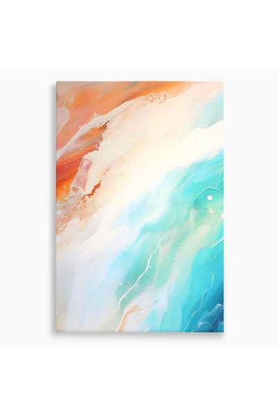 Luxcanva Tablou Canvas Colors Waves 100x150 cm pe Sasiu Lemn Room Decorativ A...