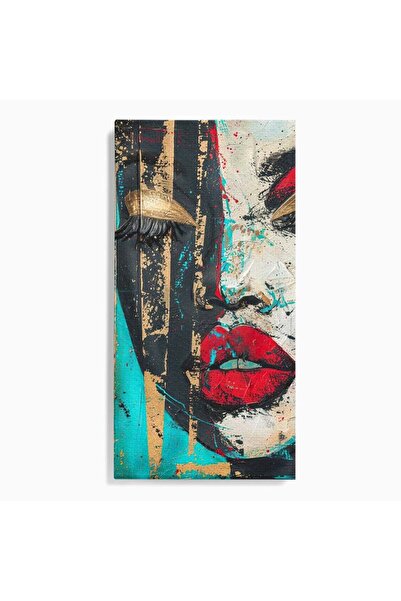 Luxcanva Tablou Canvas Femeia Din Haos 60x120 cm pe Sasiu Lemn Avangardist Cu...