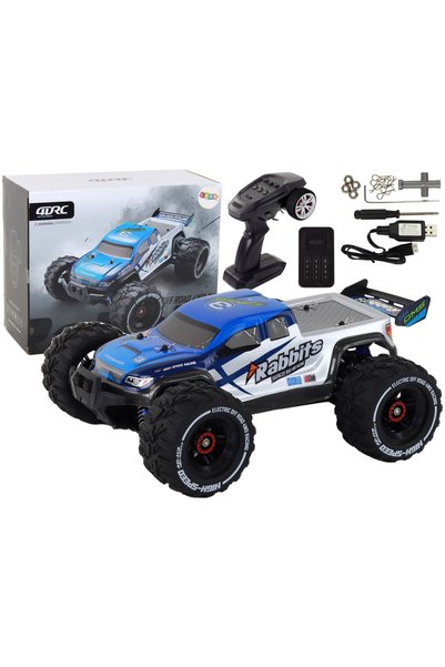 LEAN Mașină RC off-road Rabbits, tracțiune integrală, albastră, 2.4G