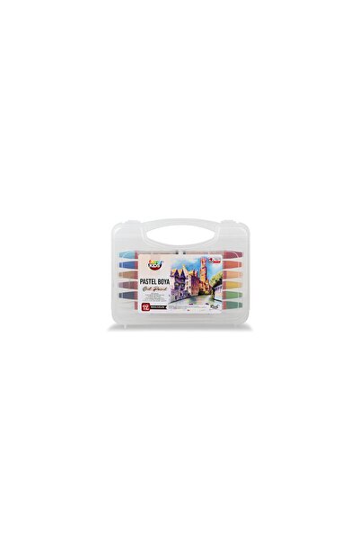 Rich Funny Kids 12 Color Pastel Crayons with Bag