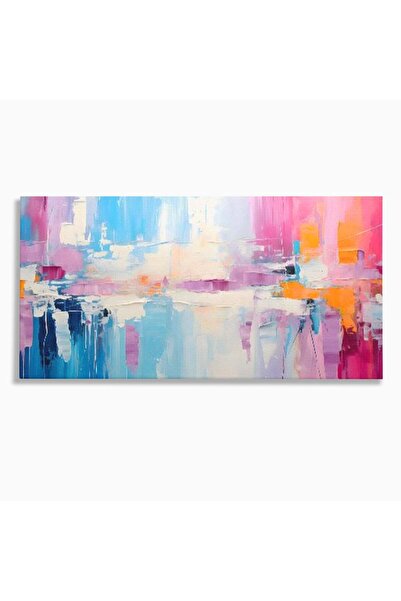 Luxcanva Tablou Canvas Pink Life 100x50 cm pe Sasiu Lemn Room Decorativ Abstract