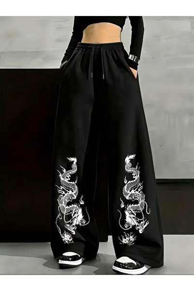 classy moda Unisex Oversize Παντελόνι Φόρμας με 3 Κλωστές, Ριγέ Σχέδιο, Άνετη...