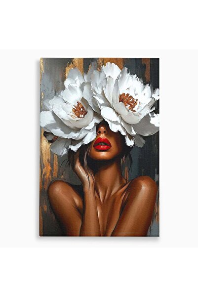 Luxcanva Tablou Canvas Sub Masca Florilor 100x150 cm pe Sasiu Lemn Lux Glamou...