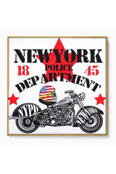 Luxcanva Tablou pe pânză Emblema Departamentului de Poliție din New York 120x...