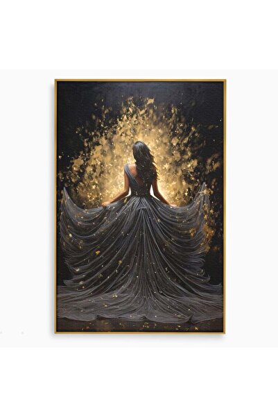 Luxcanva Tablou Canvas Magia din Intuneric 80x120 cm cu Rama Auriu Stralucire...