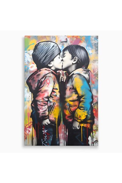 Luxcanva Tablou Canvas Inocenta Copiilor 50x70 cm pe Sasiu Lemn Culori Dragos...