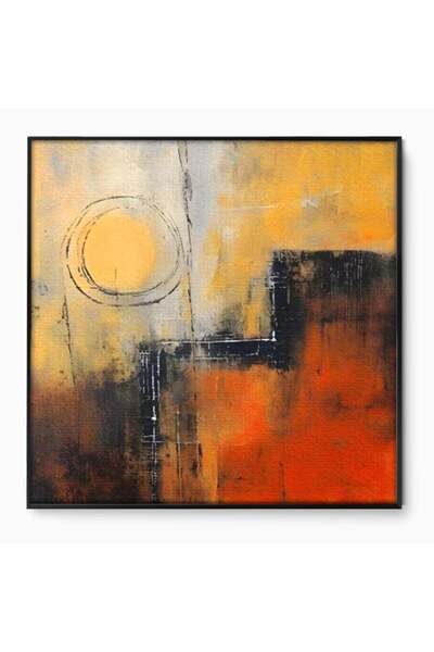 Luxcanva Tablou Canvas Infinite Flow 50x50 cm cu Rama Negru Dormitor Decorati...