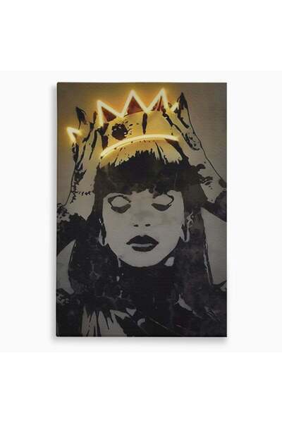 Luxcanva Tablou Canvas R&B Music Queen Rihanna 50x70 cm pe Sasiu Lemn Culori ...