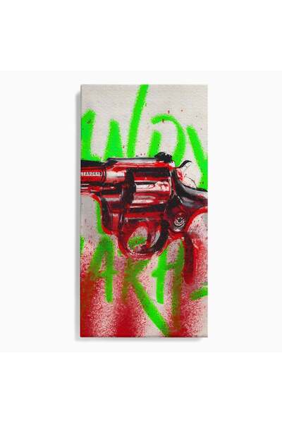 Luxcanva Tablou Canvas Bloody Gun By Andy Warhol 50x100 cm pe Sasiu Lemn Culo...
