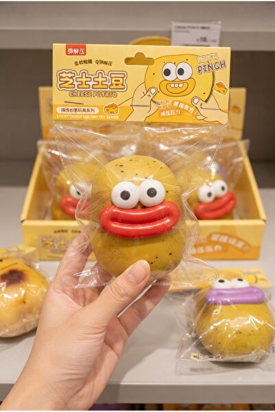 vattara Patato Squishy Patates Sukuşi Sıvı Dolgulu Vıcık Sesli Stres Oyuncağı 1 Adet Gönderilecektir