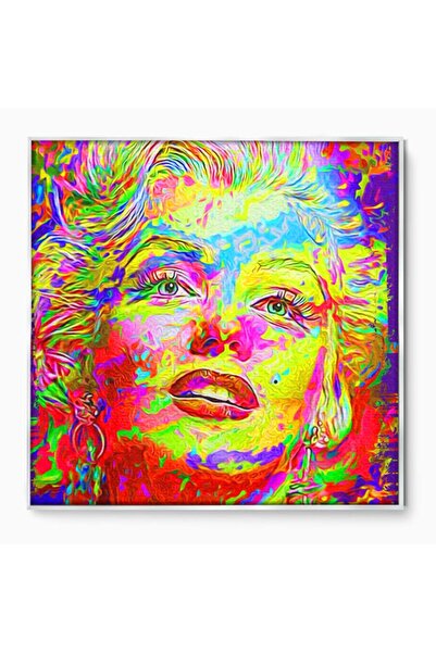 Luxcanva Tablou Canvas Beatiful Marilyn Monroe 100x100 cm cu Rama Argintiu Di...