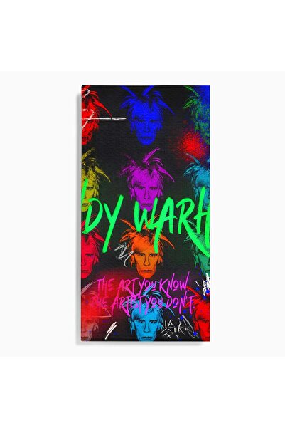 Luxcanva Tablou Canvas Painting Of Andy Warhol 70x140 cm pe Sasiu Lemn Culori...