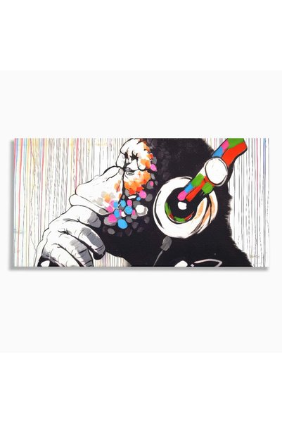 Luxcanva Tablou Canvas Relaxare Cu Muzica 120x60 cm pe Sasiu Lemn Culori Bar ...