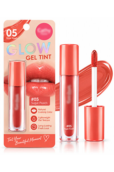 Lovisah Gel Lip Tint #05 Sugar Peach – Lightweight Peachy Lip Color with Glos...