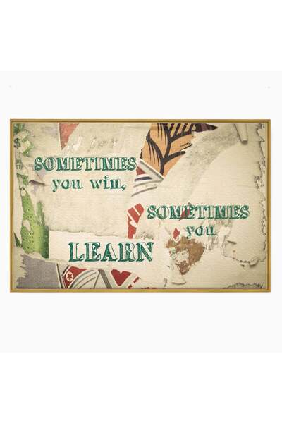 Luxcanva Tablou Canvas Mesaj Motivational 120x80 cm cu Rama Auriu Mesaj Motiv...