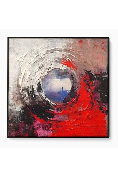 Luxcanva Tablou Canvas Atomul 50x50 cm cu Rama Negru Dormitor Decorativ Abstract