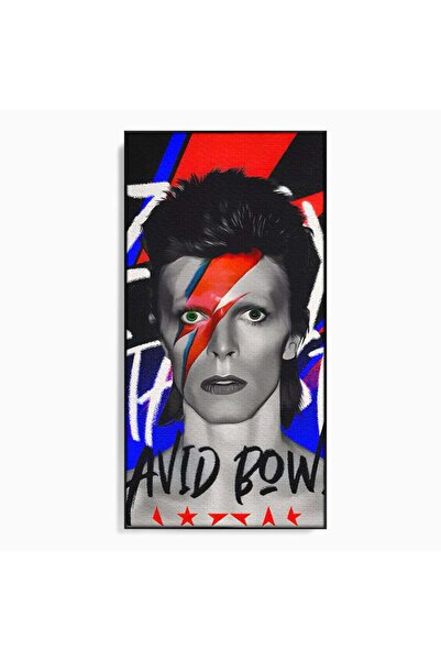 Luxcanva Tablou Canvas Portrait Of David Bowie 60x120 cm cu Rama Negru Culori...