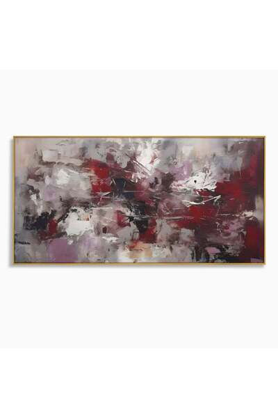 Luxcanva Tablou Canvas Pete De Culoare Tablou Abstract 120x60 cm cu Rama Auri...