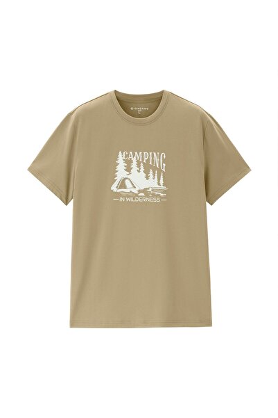 Giordano Men's Outdoor Sporty Graphic Regular Tee
