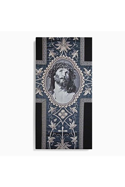 Luxcanva Tablou Canvas Chipul Mantuitorului 70x140 cm pe Sasiu Lemn Divin Ref...