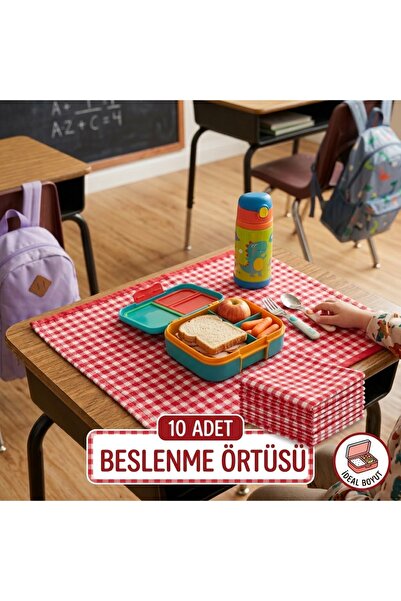 ALE HOME %100 Dokuma 10 Adet Beslenme Masaörtüsü