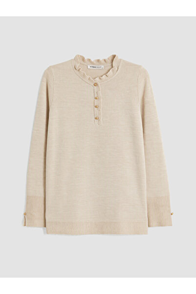 LC Waikiki Lcw Grace Beige Crew Neck Women's Knitwear Sweater