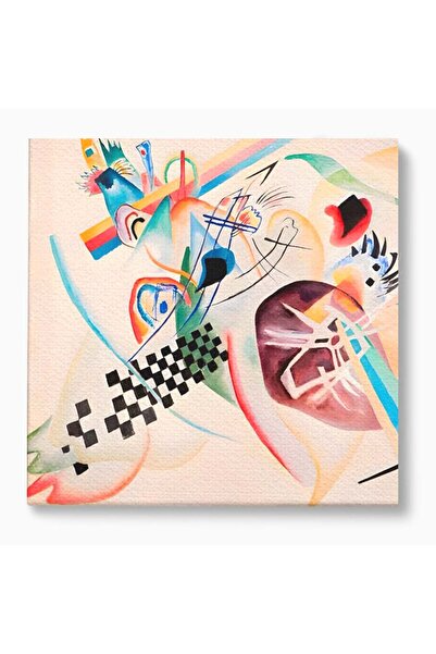 Luxcanva Tablou Canvas Abstract Paint By Kandinsky 140x140 cm pe Sasiu Lemn C...