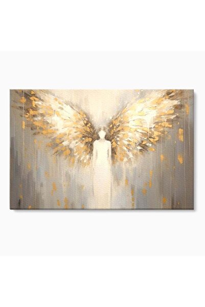Luxcanva Tablou Canvas Gardian Ceresc 60x40 cm pe Sasiu Lemn Inger Aripi Silueta