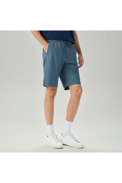 Giordano Men's Slim Peach Twill Elastic Shorts