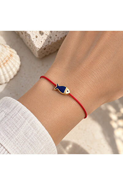 Femenino Adjustable Bracelet with Enamel Fish Figure