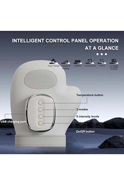 Generic Smart Hand Massager - Cordless Electric Massaging Gloves - with Heat Compression Relief, 3 Massage 4 Temperatures 5 Compression Models