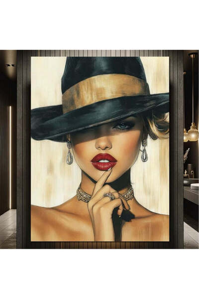 Luxcanva Tablou Canvas Frumusete Rupta 70x100 cm cu Rama Auriu Frumusete Rupt...