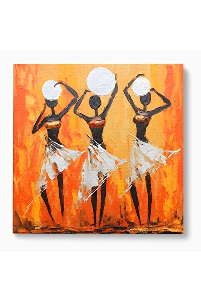 Luxcanva Tablou Canvas African Dancers 70x70 cm pe Sasiu Lemn Culori Traditie...
