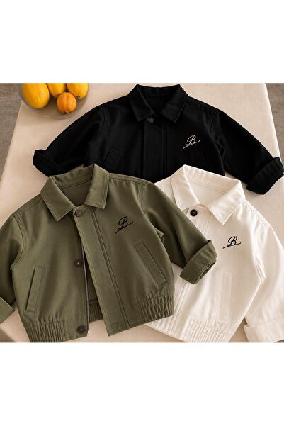bohemiankids baby wear Beyaz Bomber Ceket