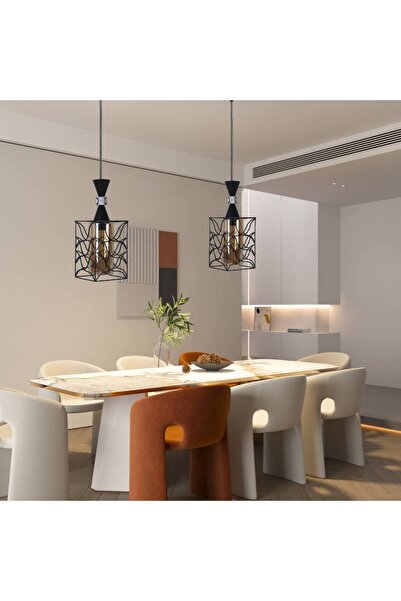 Hummer Modern Ceiling-Mounted Pendant Light | Black Body | 1-Light E27 Base