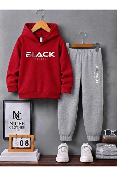 NC Nicee Clothes SET TRENING COPII UNISEX (IMPRIMAT BLACK FUTURE DE IARNĂ)