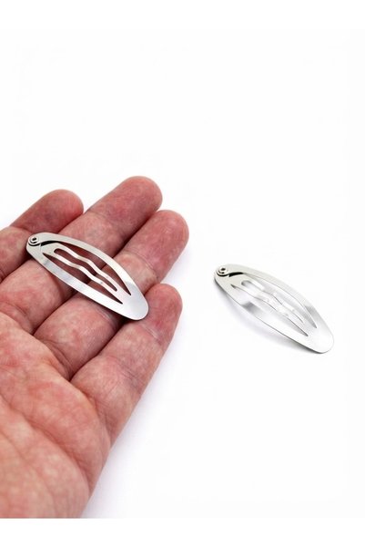 WORDAKS 7 Cm Gümüş Klipsli Çıt Çıt Toka Aparatı - Metal Çıt Çıt Toka Aparatı ...
