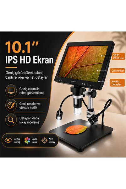 OEM مجهر رقمي بشاشة كبيرة مع وصلة HDMI طراز DM12A |   1500X