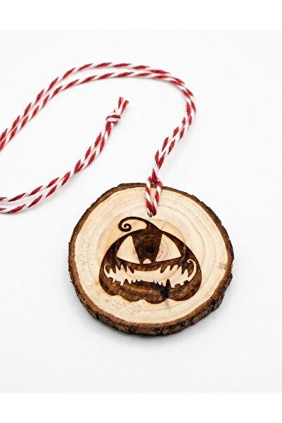 Generic Halloween Pumpkin Engrave Decor - Handcrafted Laser Engraved Wood Sli...