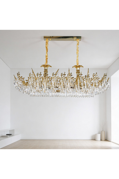 Hummer | Chandelier | Gold | E14 Base 13 Lamps | 120 cm diameter