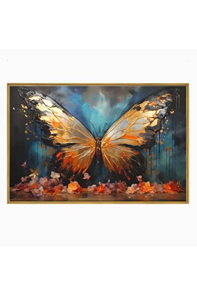 Luxcanva Tablou Canvas Zbor Incandescent 70x50 cm cu Rama Auriu Zbor Incandes...
